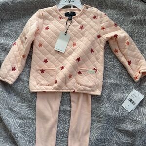 7 For All Mankind Floral Quilted Kids Pajama Set